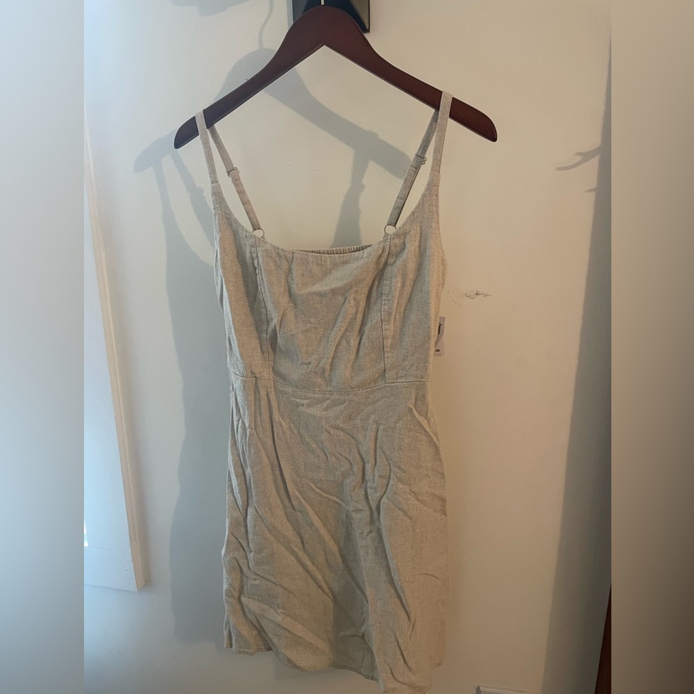 NWT Old Navy tan linen dress size M